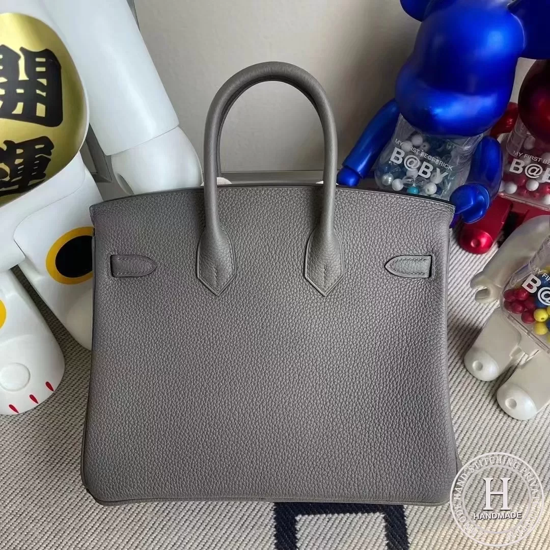 Hermes Birkin 25cm Togo 8F Etain Hermes Birkin 25cm Togo 8F Etain
