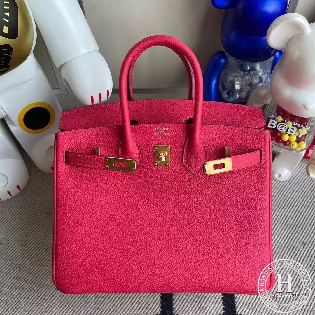 Hermes Birkin 25cm Togo I6 Rose Extrême
