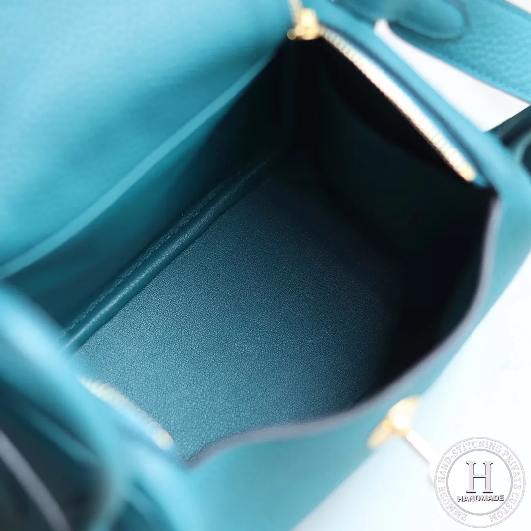 HERMES MINI LINDY 20 BAG TC W0 Vert bosphore HERMES MINI LINDY 20 BAG TC W0 Vert bosphore