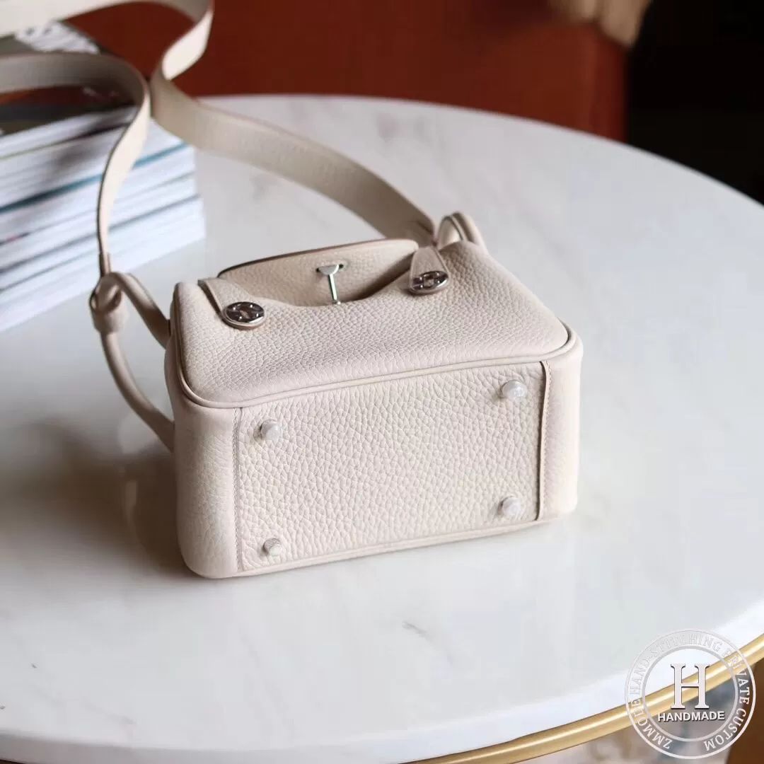 HERMES MINI LINDY 20 BAG TC 10 craie