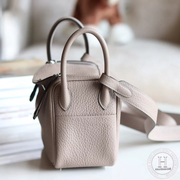 HERMES MINI LINDY 20 BAG M8 GRIS ASPHALT CLEMENCE PHW (SHW)