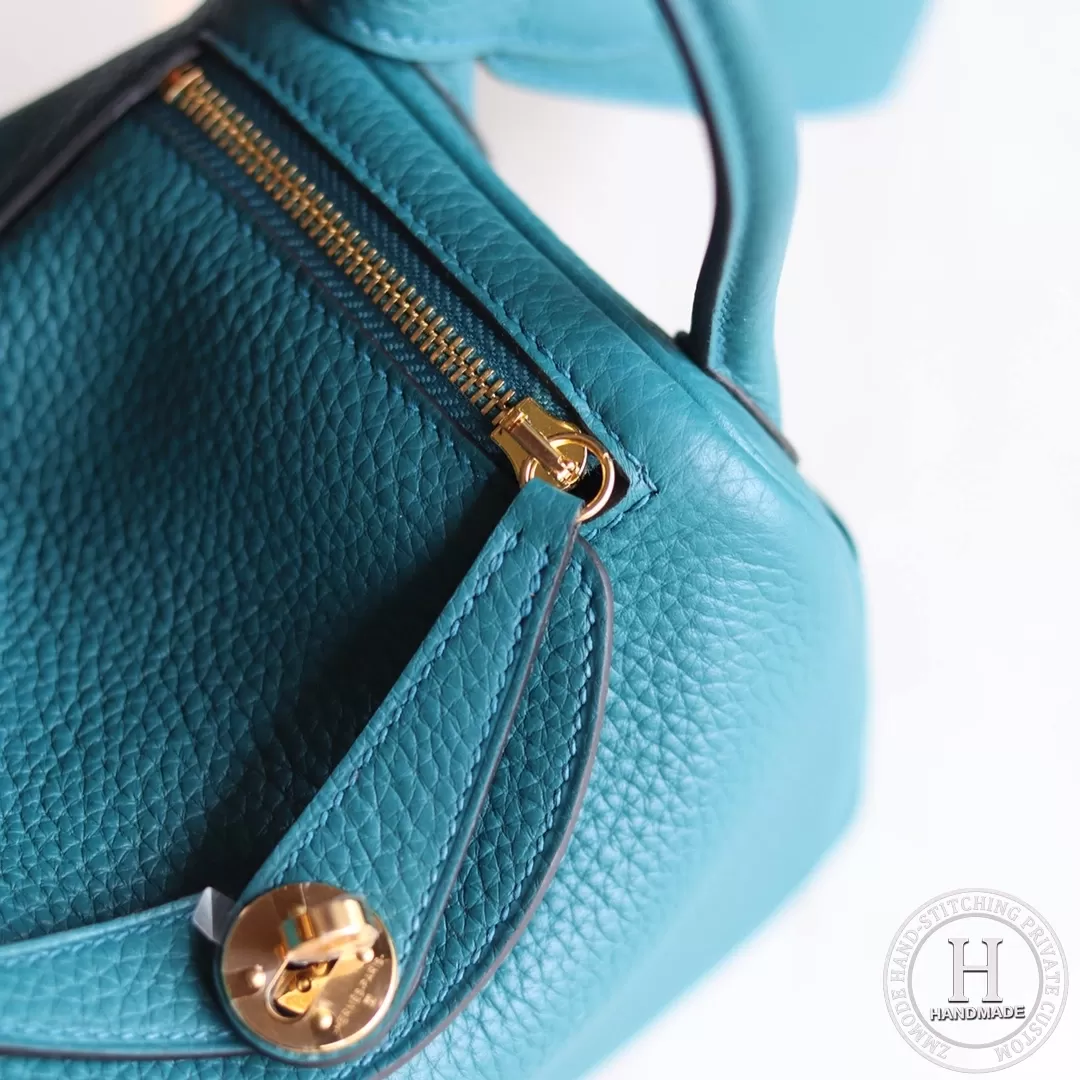 HERMES MINI LINDY 20 BAG TC W0 Vert bosphore HERMES MINI LINDY 20 BAG TC W0 Vert bosphore