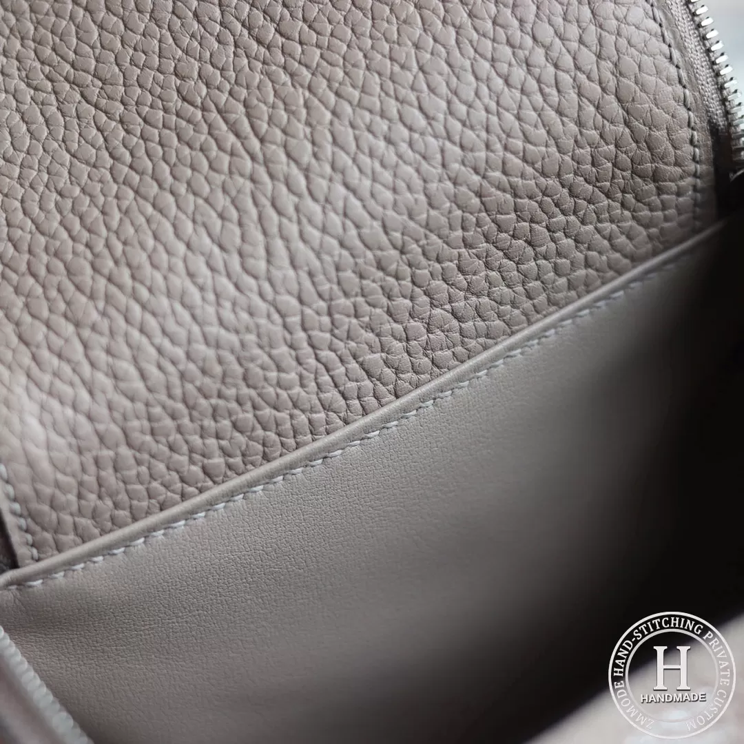 HERMES MINI LINDY 20 clemence TC M8 Gris asphalt HERMES MINI LINDY 20 clemence TC M8 Gris asphalt
