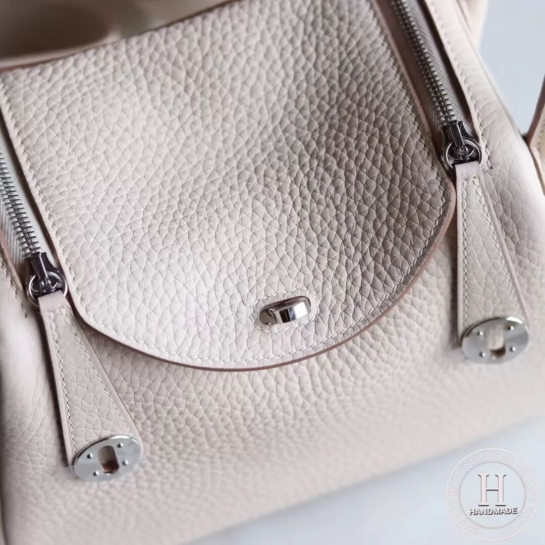 HERMES MINI LINDY 20 BAG TC 10 craie