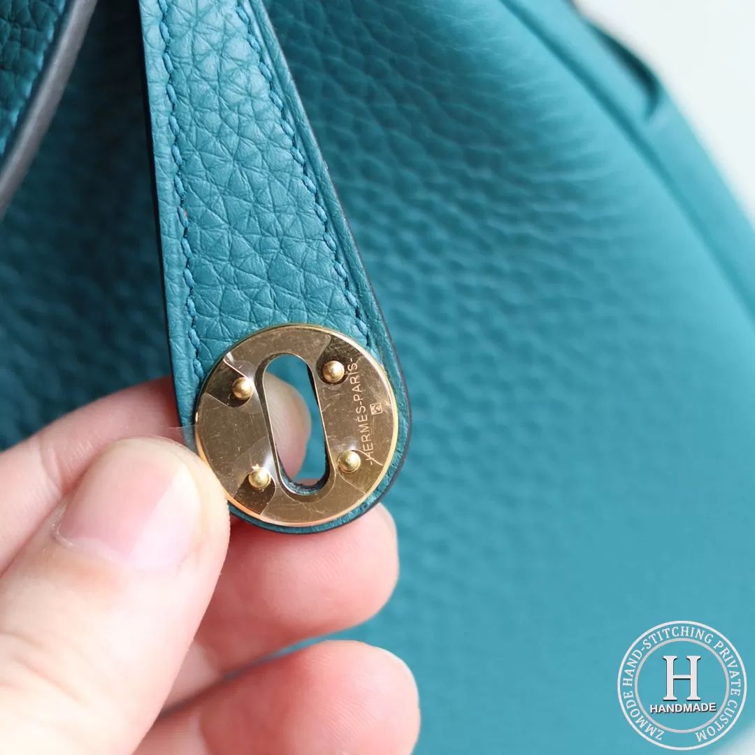 HERMES MINI LINDY 20 BAG TC W0 Vert bosphore