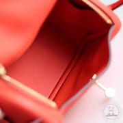 HERMES MINI LINDY 20 BAG clemence TC S3 Rose de course GHW