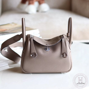 HERMES MINI LINDY 20 BAG M8 GRIS ASPHALT CLEMENCE PHW (SHW)