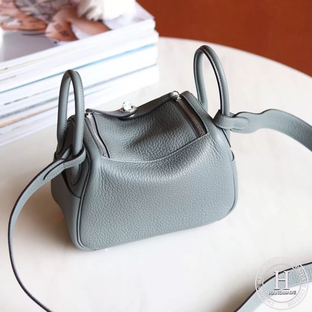 HERMES MINI LINDY 20 BAG TC 63 Vert amande