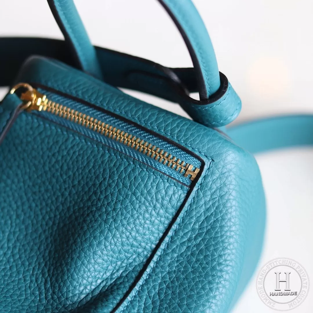 HERMES MINI LINDY 20 BAG TC W0 Vert bosphore HERMES MINI LINDY 20 BAG TC W0 Vert bosphore