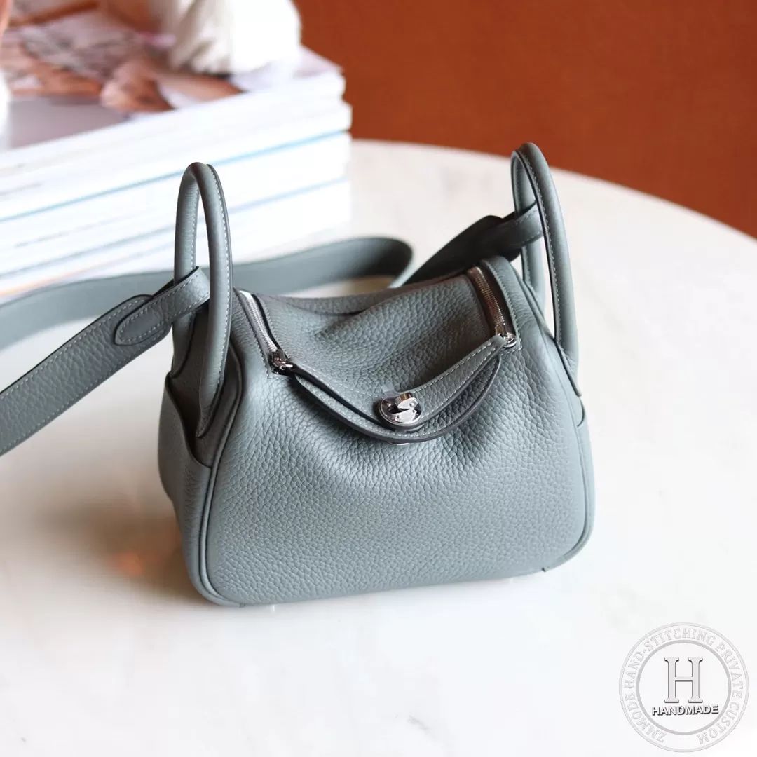 HERMES MINI LINDY 20 BAG TC 63 Vert amande
