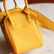 HERMES MINI LINDY 20 BAG TC 9D Ambre Clemence SHW