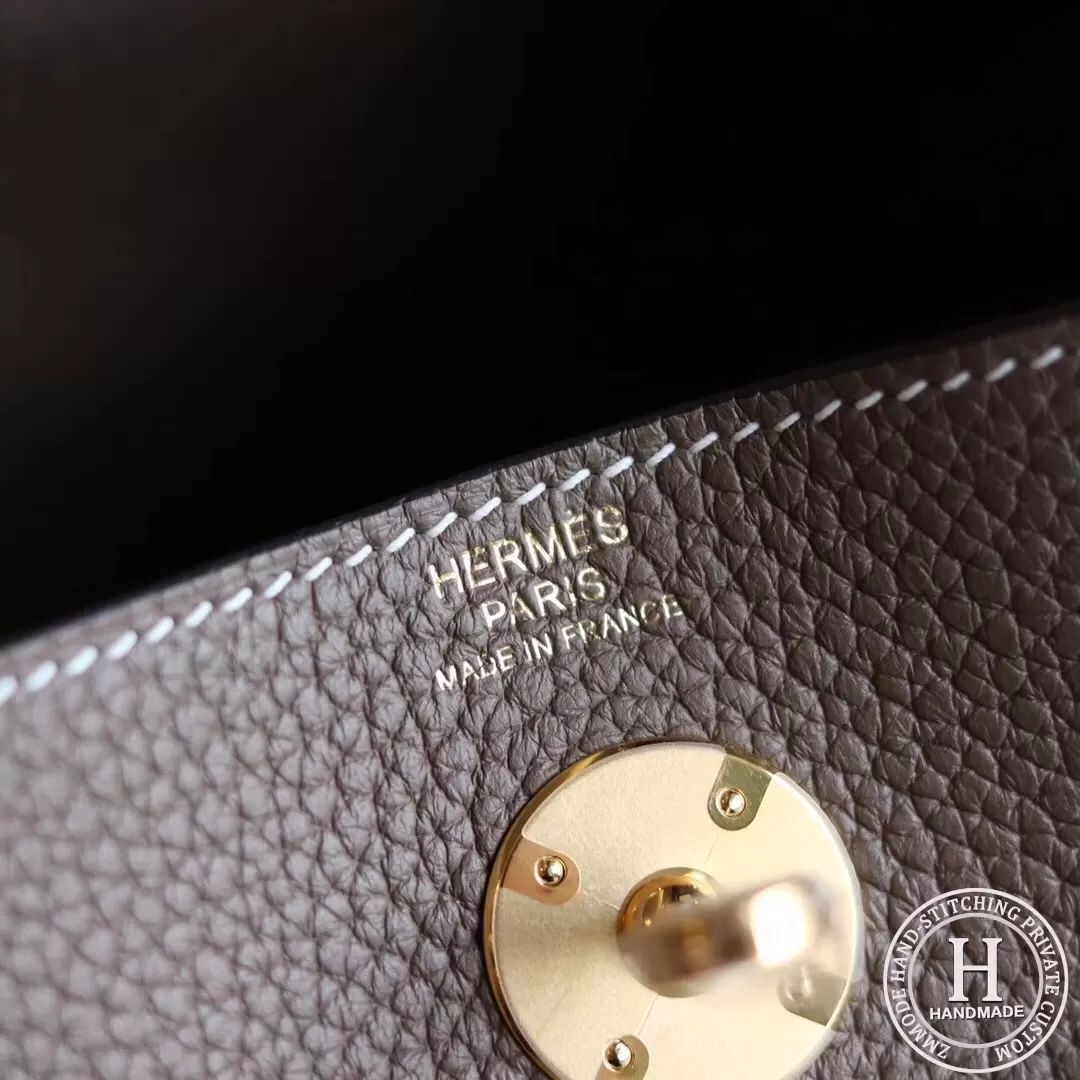 HERMES MINI LINDY 20 BAG TC18 Etoupe GHW
