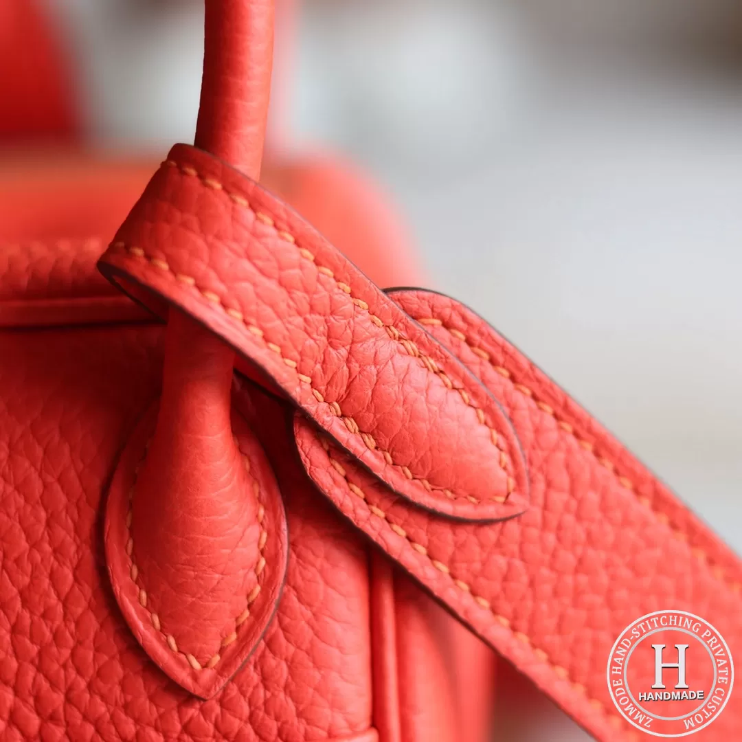 HERMES MINI LINDY 20 BAG clemence TC S3 Rose de course GHW HERMES MINI LINDY 20 BAG clemence TC S3 Rose de course GHW