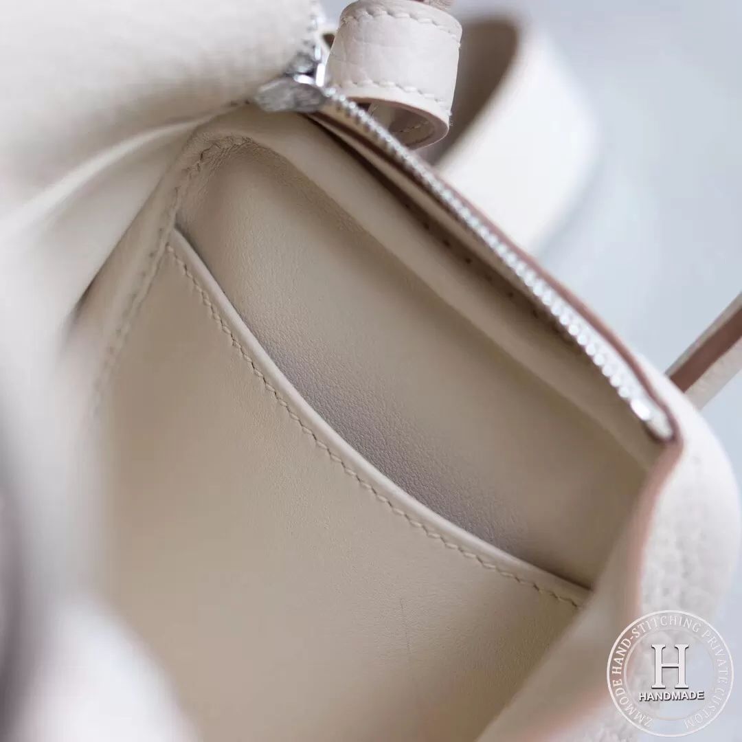 HERMES MINI LINDY 20 BAG TC 10 craie