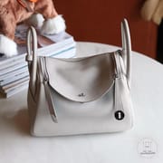 lindy 26 Taurillon Clemence 80 Pearl Grey and P3 Blue de nord