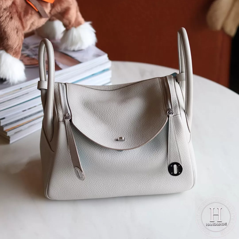 lindy 26 Taurillon Clemence 80 Pearl Grey and P3 Blue de nord
