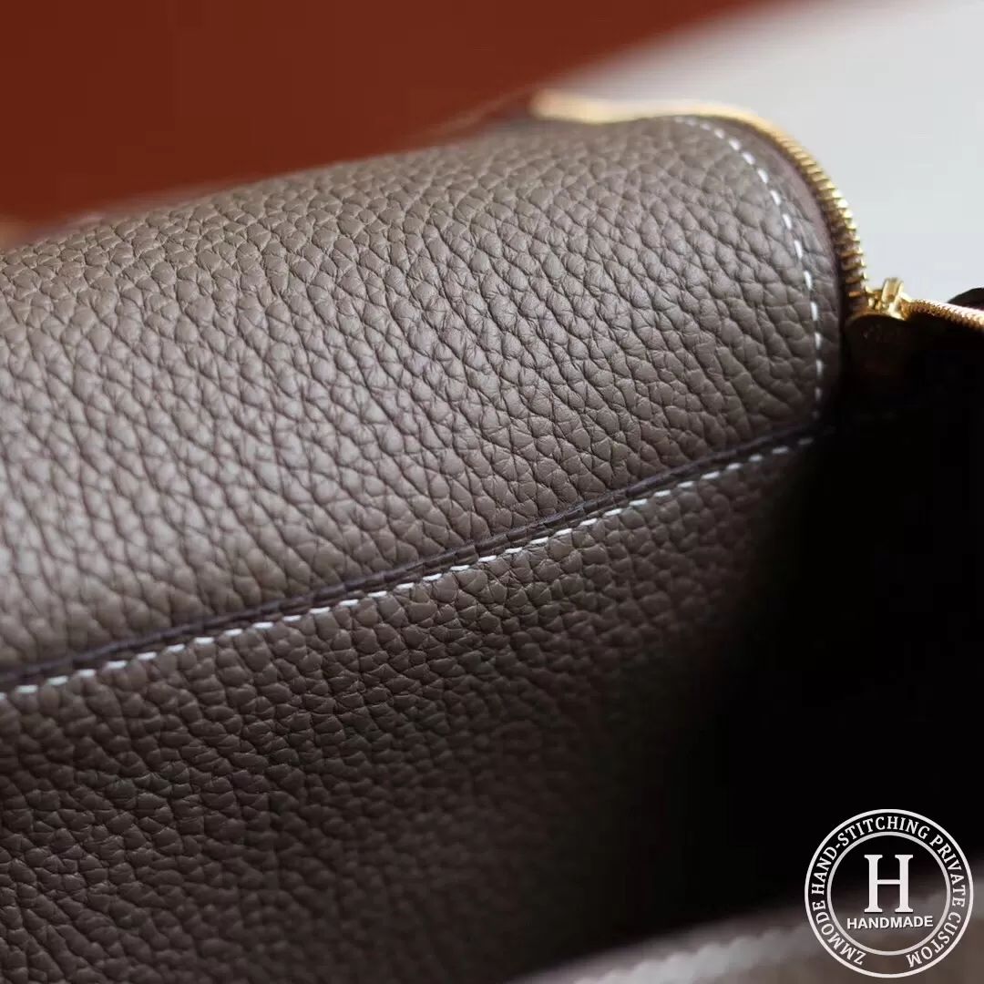 HERMES MINI LINDY 20 BAG TC18 Etoupe GHW