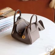 HERMES MINI LINDY 20 BAG TC18 Etoupe GHW