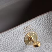 HERMES MINI LINDY 20 BAG  clemence TC 80 Pearl Grey
