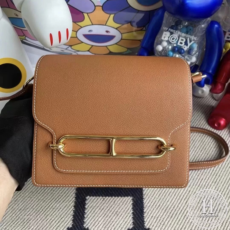 Hermes Roulis Mini Evercolor CK37 Gold