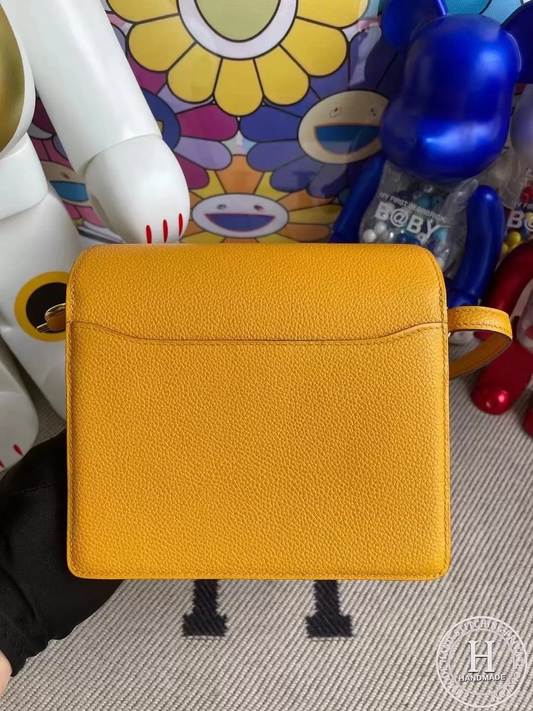 Hermes Roulis Mini Evercolor 9D Jaune Amber Hermes Roulis Mini Evercolor 9D Jaune Amber