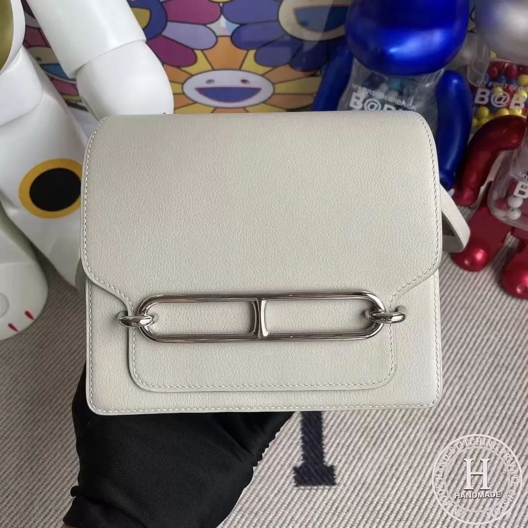 Hermes Roulis Mini Evercolor CK80 Gris Perle