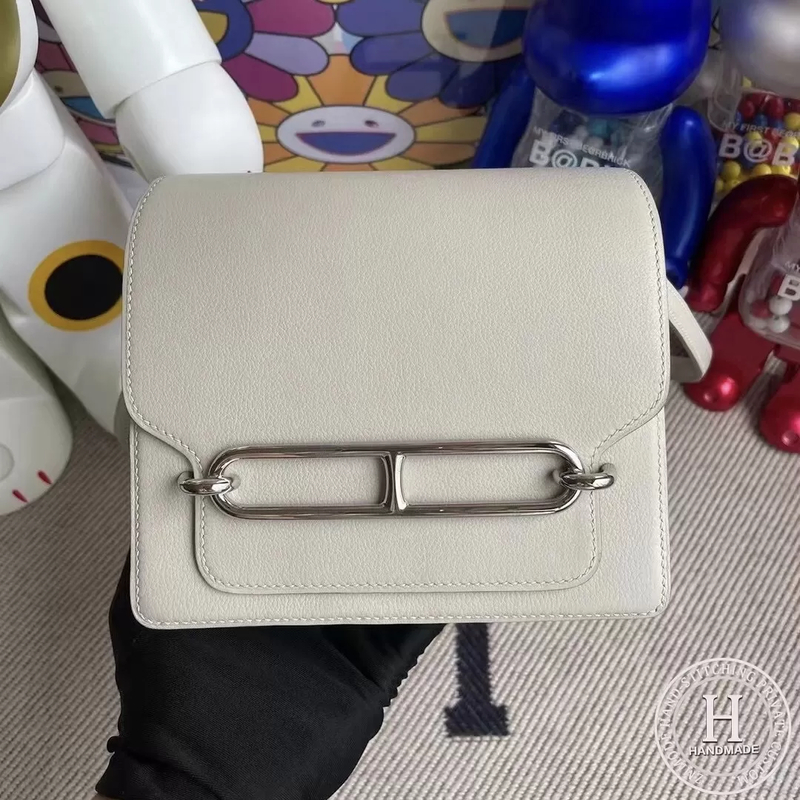 Hermes Roulis Mini Evercolor CK80 Gris Perle