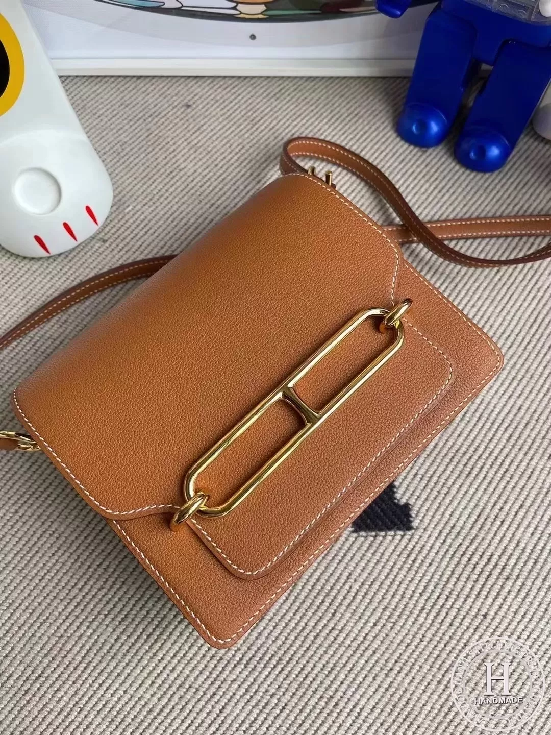 Hermes Roulis Mini Evercolor CK37 Gold Hermes Roulis Mini Evercolor CK37 Gold