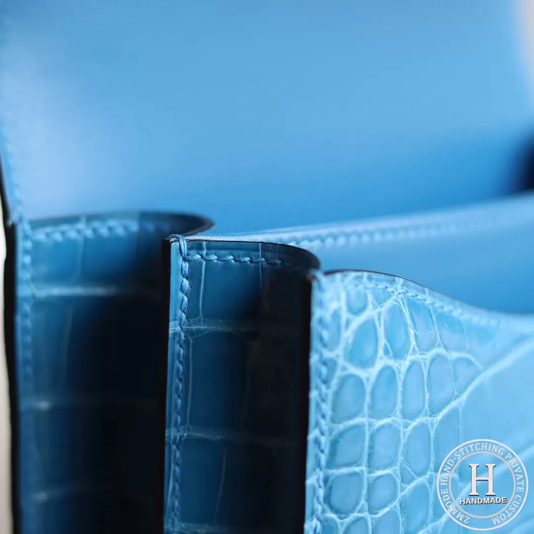 7W Blue Izmir Constance 19 Alligator Crocodile 7W Blue Izmir Constance 19 Alligator Crocodile