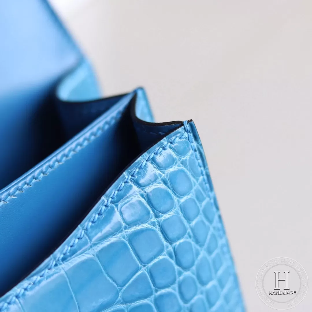 7W Blue Izmir Constance 19 Alligator Crocodile 7W Blue Izmir Constance 19 Alligator Crocodile