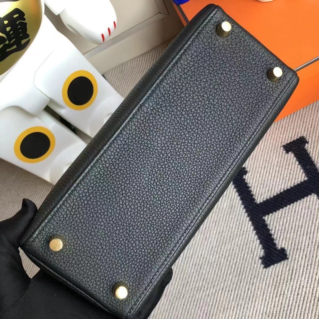 Kelly 25cm Togo leather CK89 Noir Gold Hermes zmmode Kelly 25cm Togo leather CK89 Noir Gold Hermes zmmode