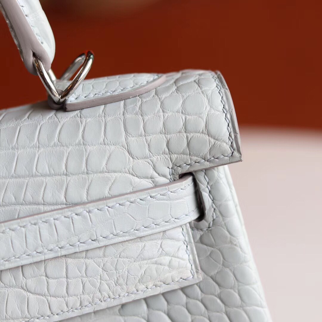 kelly 25 1C Poussiere matte alligator Rose gole-9335 kelly 25 1C Poussiere matte alligator Rose gole-9335