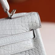 kelly 25 1C Poussiere matte alligator Rose gole-9335