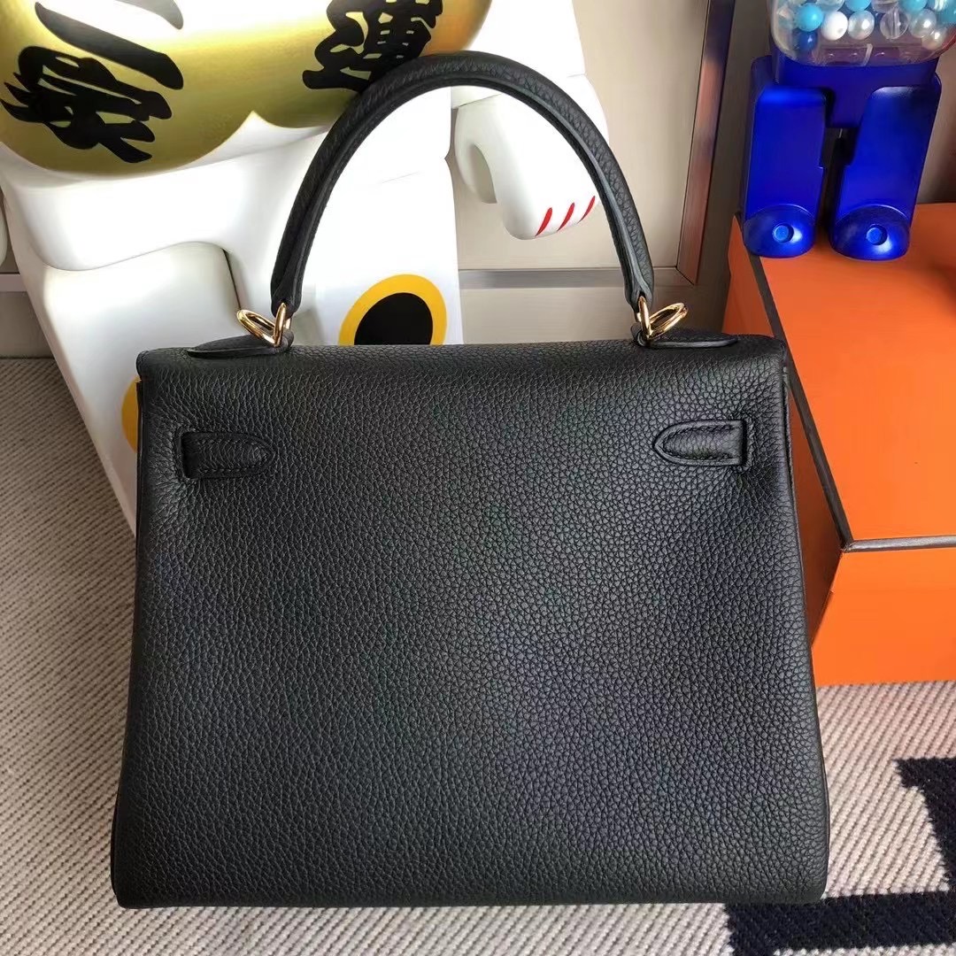 Kelly 25cm Togo leather CK89 Noir Gold Hermes zmmode Kelly 25cm Togo leather CK89 Noir Gold Hermes zmmode