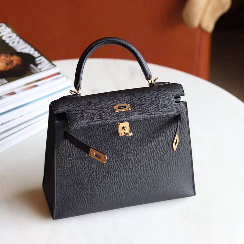 Kelly 25cm Togo leather CK89 Noir Gold Hermes zmmode-1913