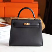 Kelly 25cm Epsom 89 Noir Ghw