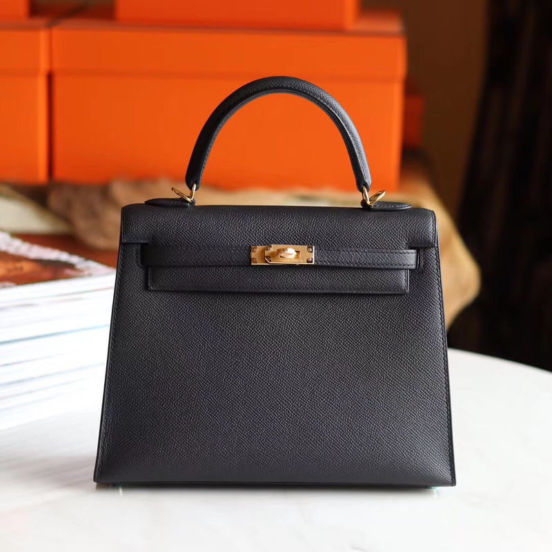 Kelly 25cm Togo leather CK89 Noir Gold Hermes zmmode-1913