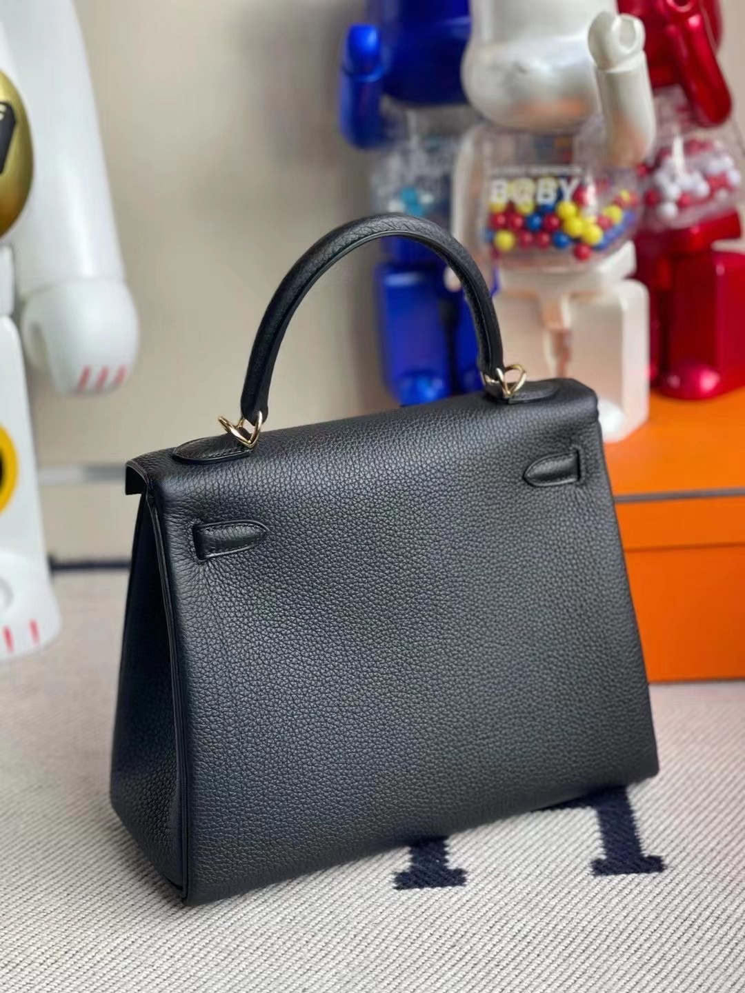 Kelly 25cm Togo leather CK89 Noir Gold Hermes zmmode Kelly 25cm Togo leather CK89 Noir Gold Hermes zmmode
