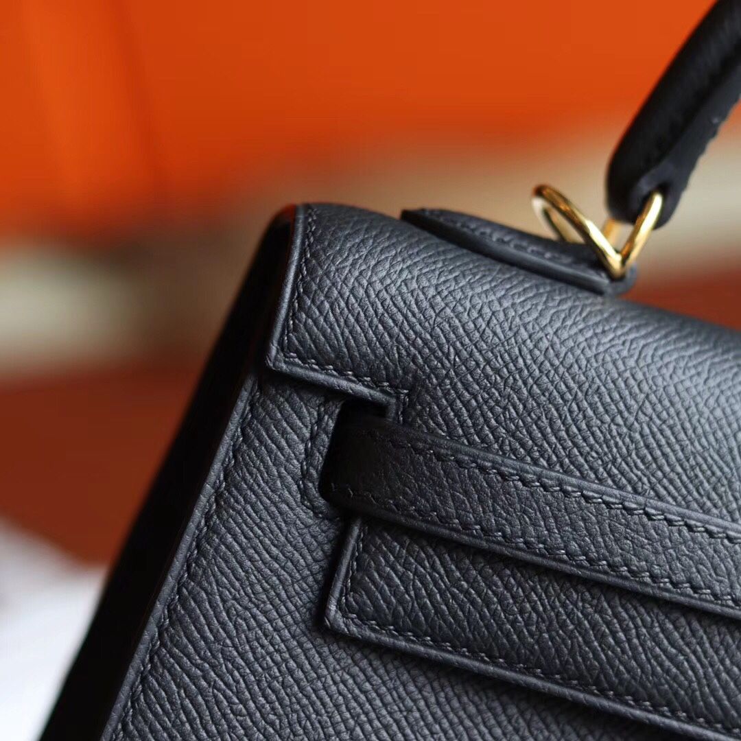 Kelly 25cm Togo leather CK89 Noir Gold Hermes zmmode-1913