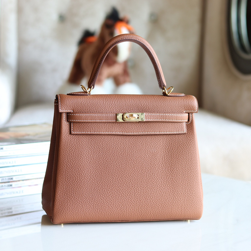 Kelly 25cm Togo leather CK89 Noir Gold Hermes zmmode-8046