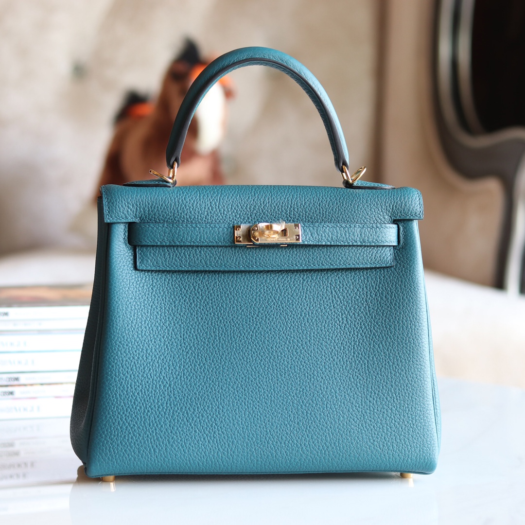 Kelly 25cm Togo leather CK89 Noir Gold Hermes zmmode-4816-4828
