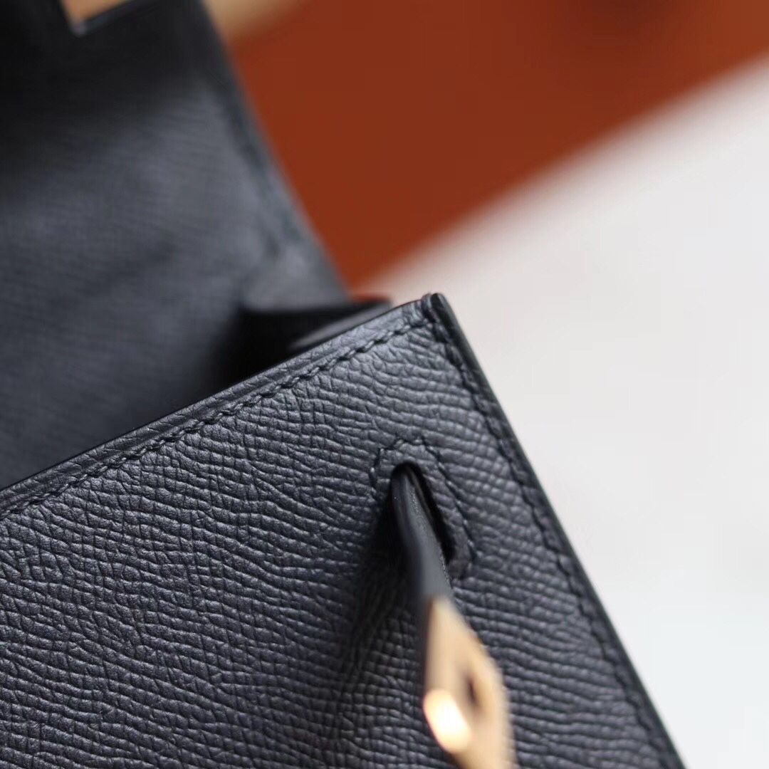 Kelly 25cm Togo leather CK89 Noir Gold Hermes zmmode-1913