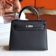 Kelly 25cm Epsom 89 Noir Phw