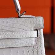 Kelly 25 80 Pearl Grey Matte Alligator PHW-0394