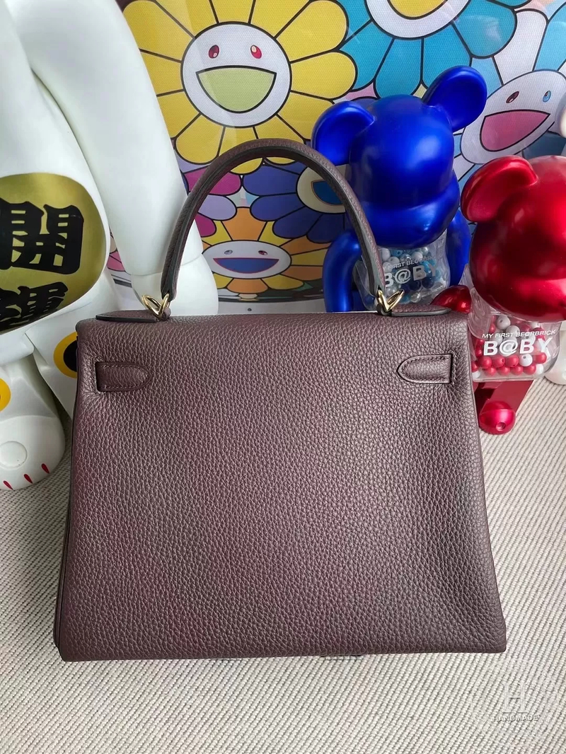 Kuwait Hermes Kelly 25cm Hss Epsom 10 Craie and 89 Noir-6485