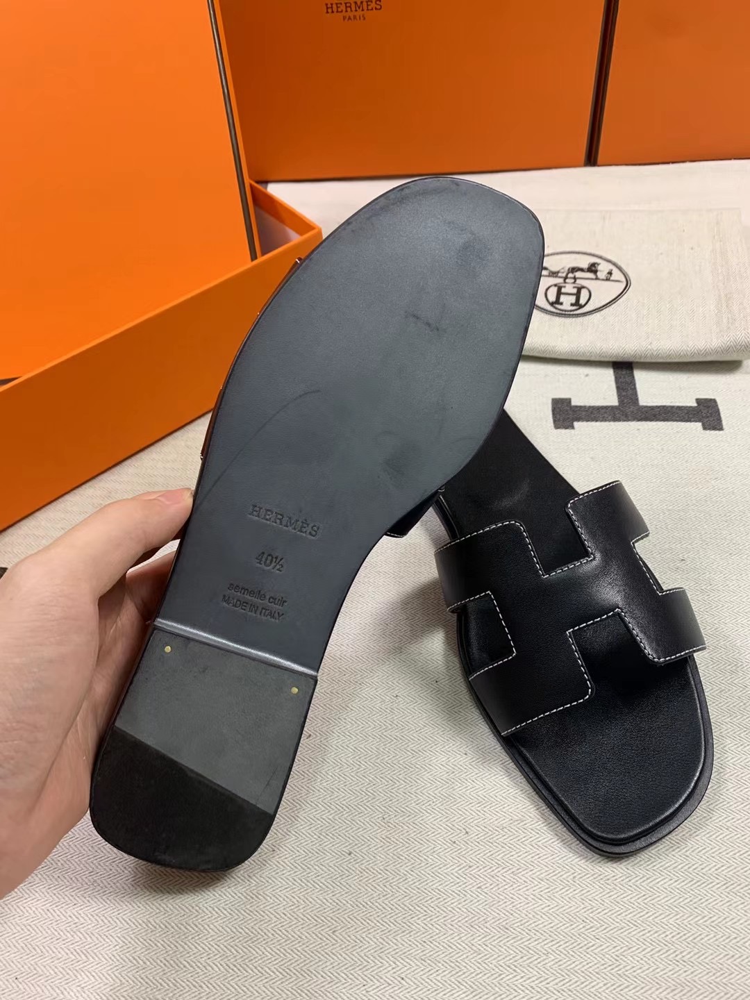 ZMMODE H Flat slipper skin epsom 34-42-9965