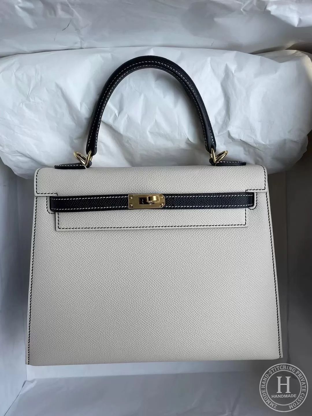 Kelly 25 Epsom 89 Noir PHW-5639