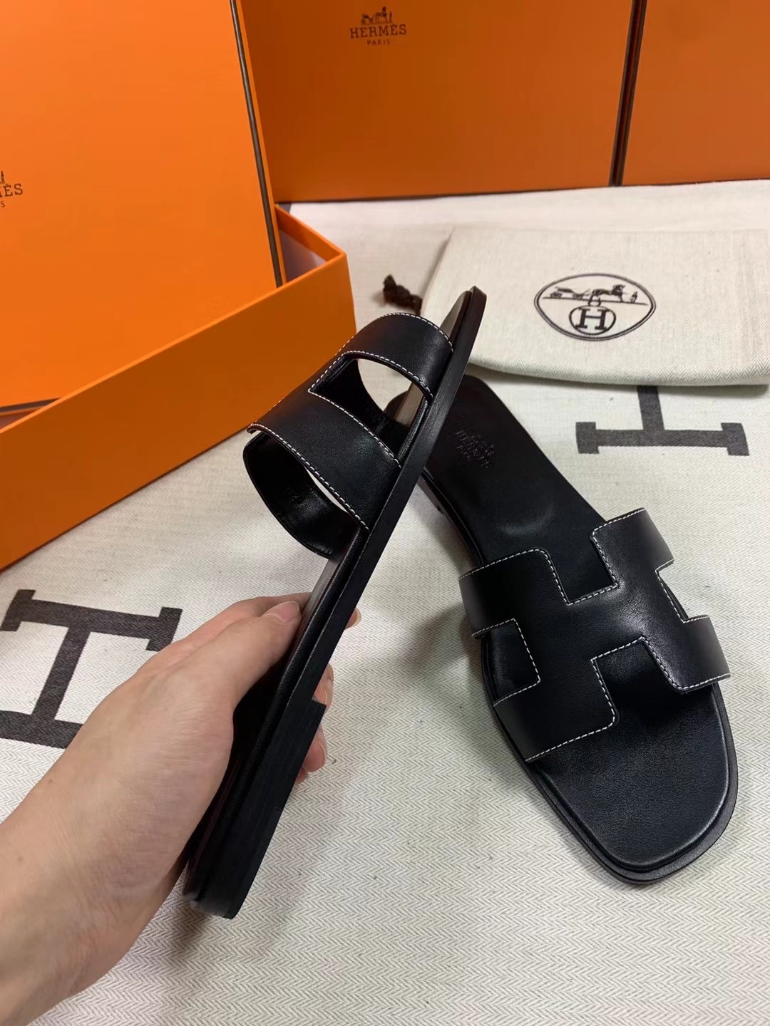 ZMMODE H Flat slipper skin epsom 34-42-9965