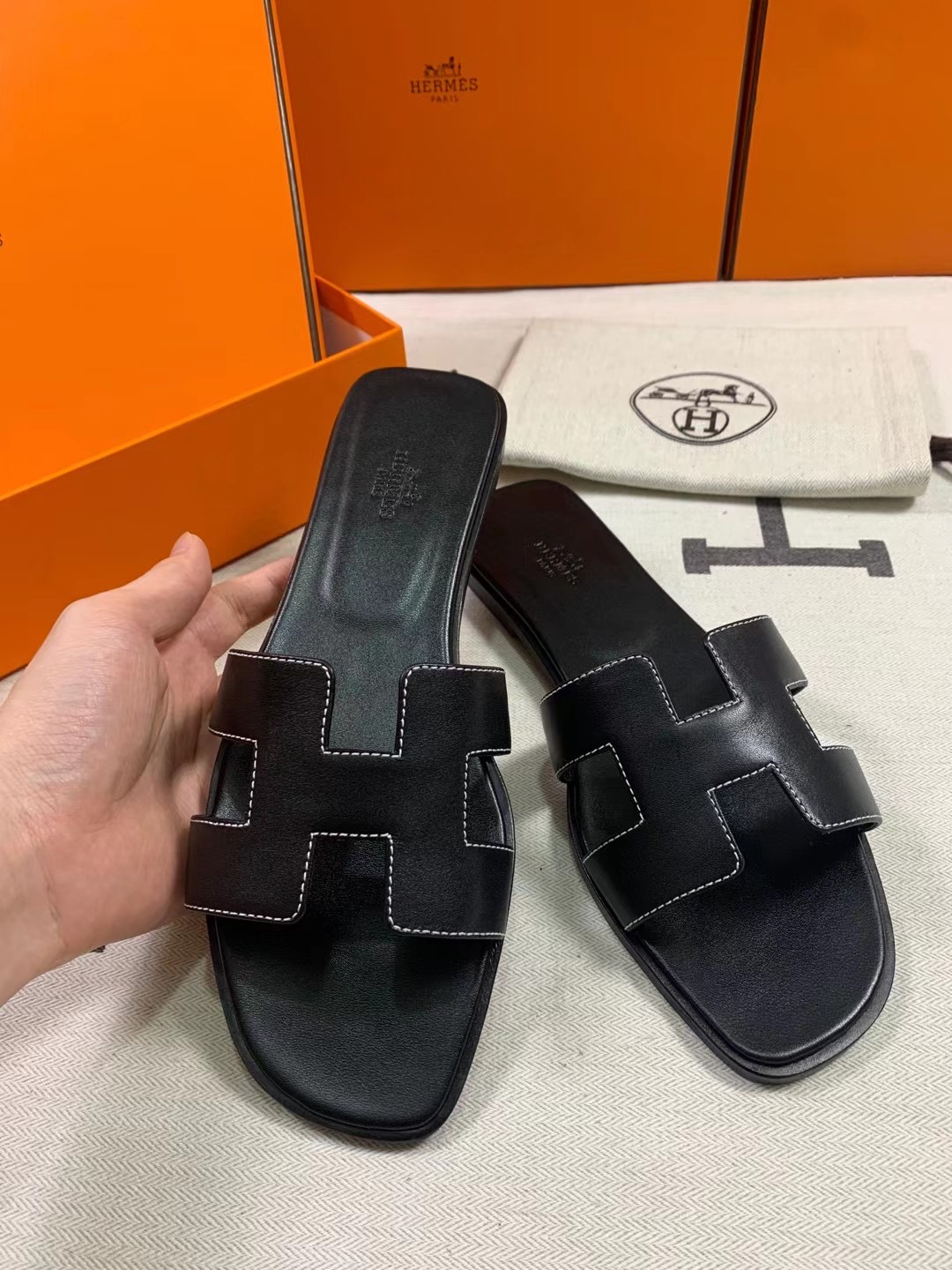ZMMODE H Flat slipper skin epsom 34-42-9965