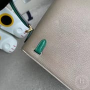 Hermes Kelly 25cm Hss Epsom 10 Craie and 89 Noir-0042